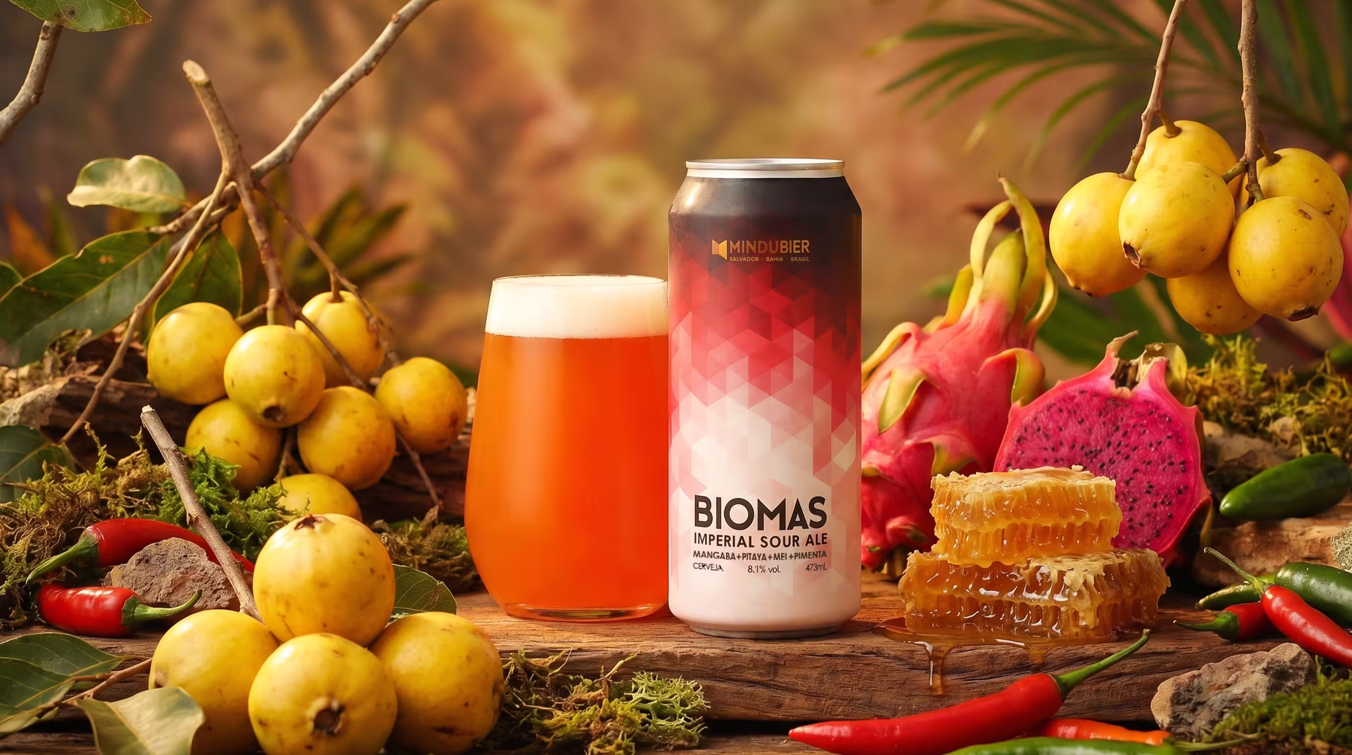 Biomas Mangaba + Pitaya + Mel + Pimenta